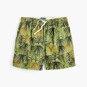 J. Crew Green Dock short in raining palm print Size: Small